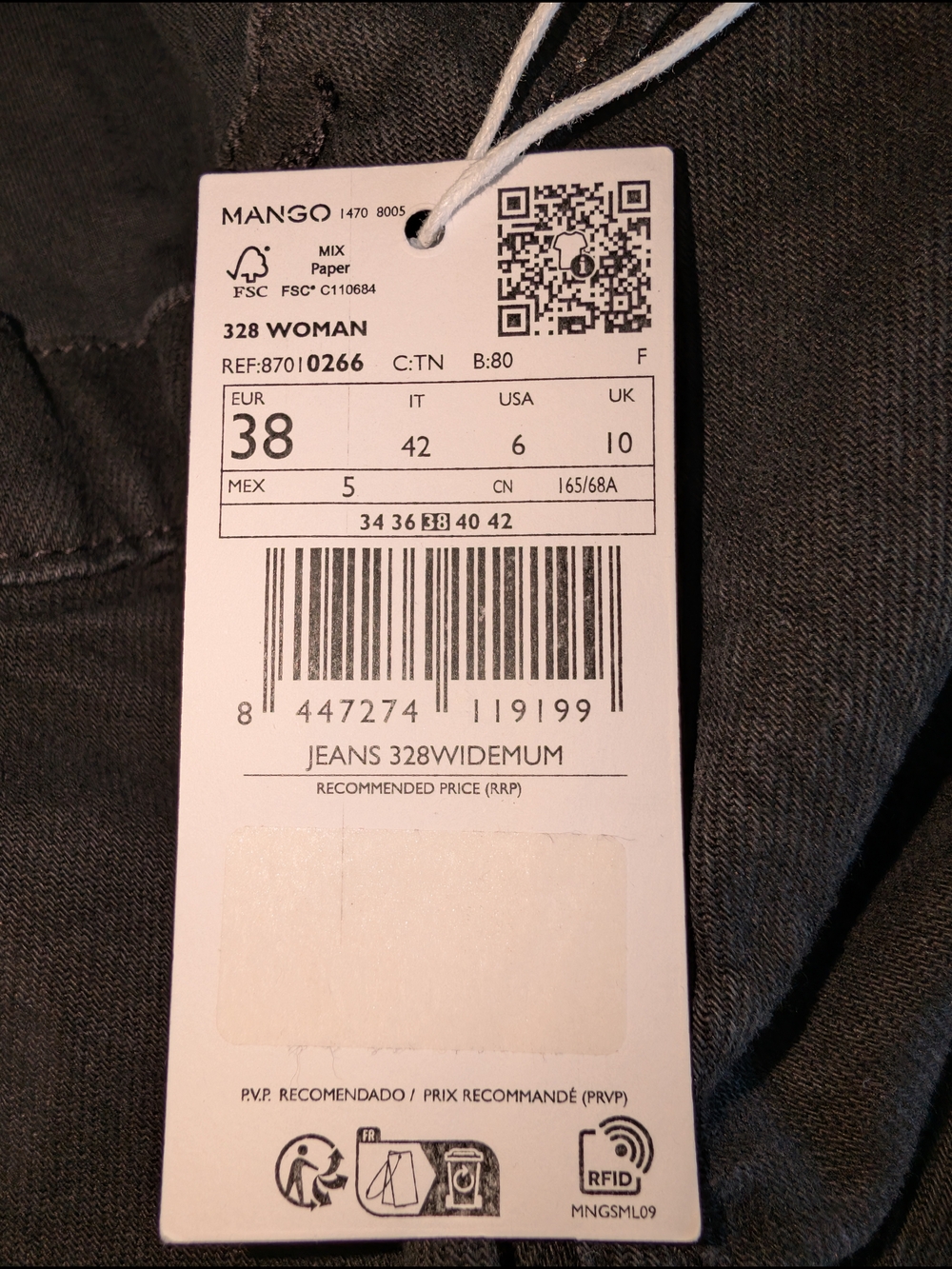 NWT Mango Maternity wide leg jeans Size 6 - Picture 10 of 14